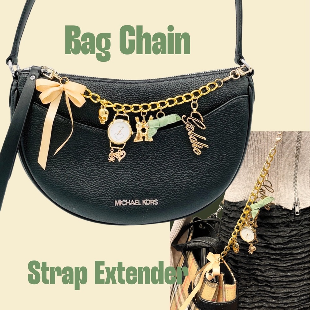 Vintage Goldie Gold-Tone Bag Chain, Bag Charm, Phone Charm, Keychain, etc.